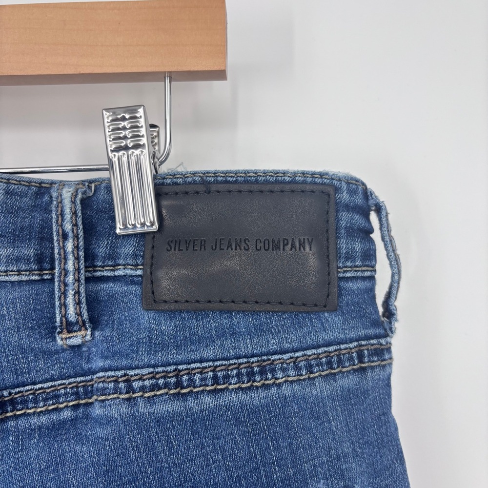 Silver Jeans Craig Mens 36x32 (Tagged 38x34) Blue Bootcut Faded Rugged Classic - Picture 6 of 12